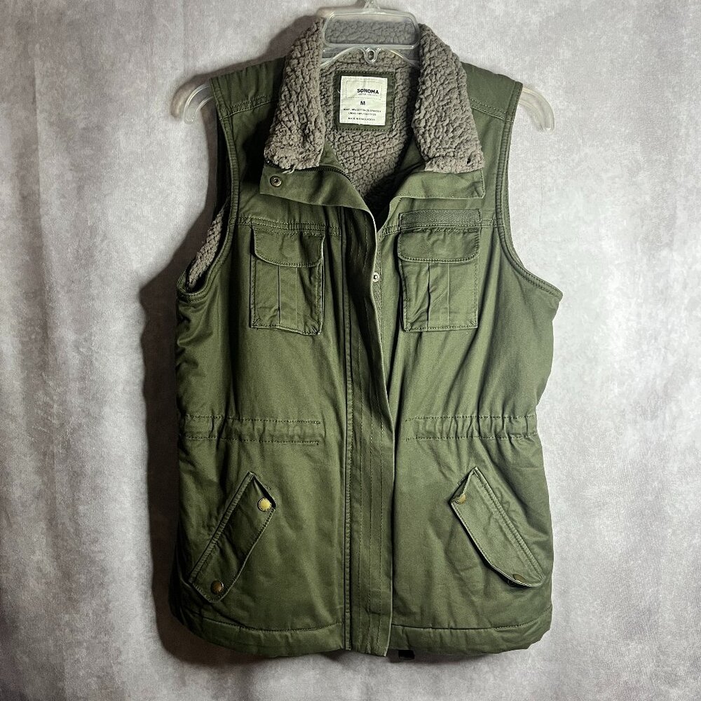 Women's Sonoma Olive Green Utility Vest size Medium